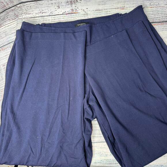 Talbots Everyday Stretch Straight Leg Pull-On Pants Navy Blue 20W - Picture 2 of 4